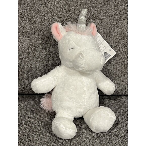 Carters Plush Unicorn White Pink Baby Lovey Wind Up Musical Toy Twinkle Star New - Picture 6 of 6